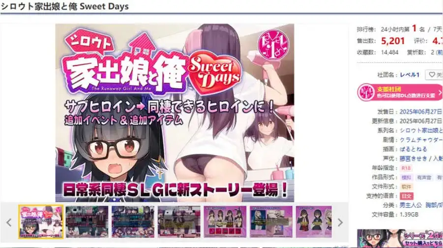 【热门SLG/动态】离家出走的女儿和我 Sweet Days V1.04 AI汉化版+本篇+存档[大更新]【电脑/5.2G】
